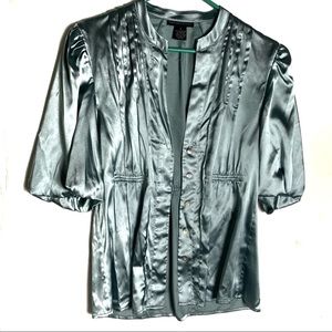 Madison Studio button up metallic blouse M